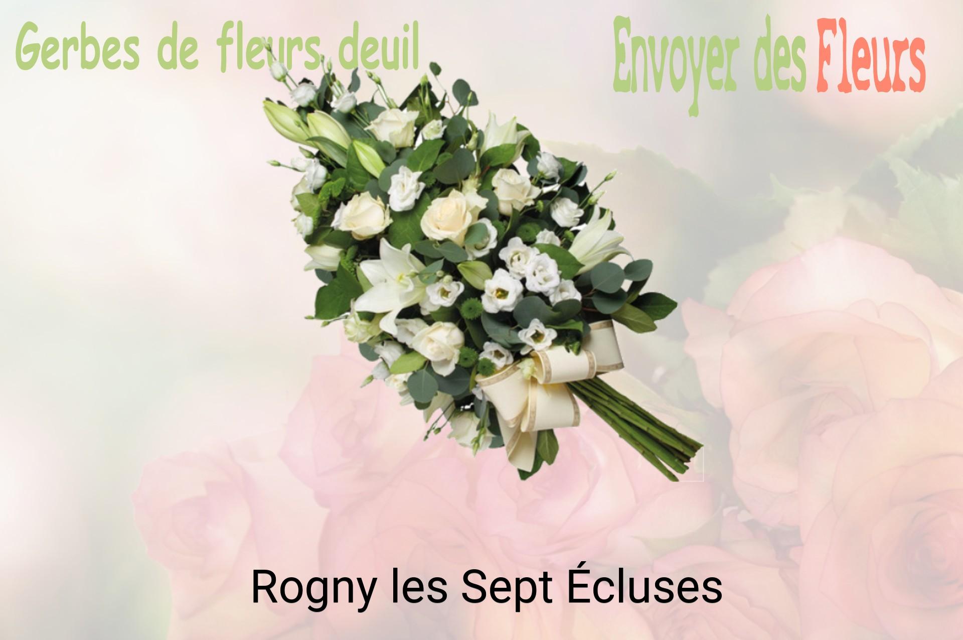Gerbe de fleurs de deuil livrée à Rogny-les-Sept-Écluses